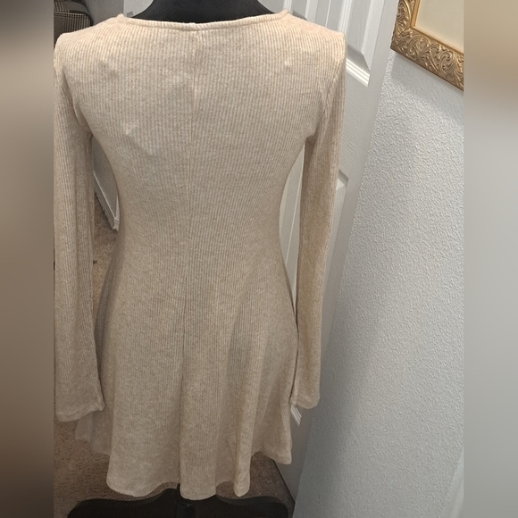 Wild Fable Heathered Cream Mini Dress  Size M - Picture 3 of 7